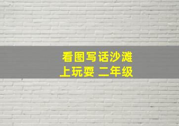 看图写话沙滩上玩耍 二年级